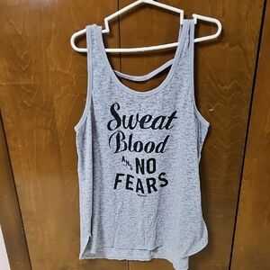 Reebok Light Gray Motivational Tank Top